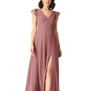 Azazie Claudine Bridesmaid Dress In Desert Rose